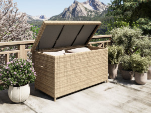 Fredo M Hyndebox I Natur Polyrattan