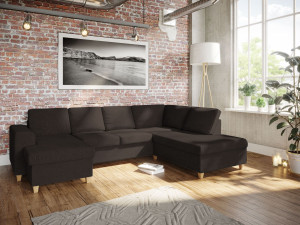 Holmsbu D3a U-Sofa Med Sjeselong - Brun
