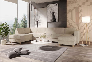 Risør A4d U-Sofa Med Sjeselong - Sand