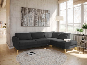 Kragerø 3a Sofa Med Sjeselong - Antrasitt