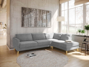 Kragerø 3a Sofa Med Sjeselong - Lys Grå