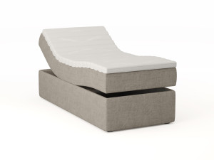 Premium Regulerbar Seng 90x200 - Beige