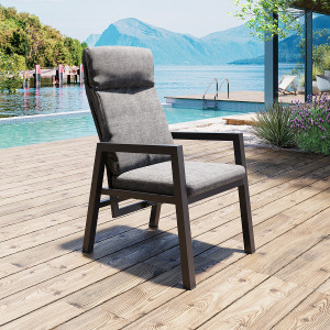 Jamaica Recliner Stol I Antracit Aluminium