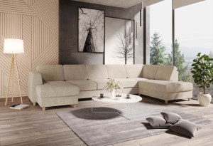 Risør D4a U-Sofa Med Sjeselong - Sand