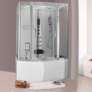Michelle 1 Dampkabine/boblebad 150x90 Hvid