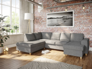 Holmsbu A3d U-Sofa Med Sjeselong - Lys Grå