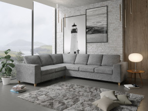 Holmsbu 3c2/2c3 Hjørnesofa - Lys Grå - Vendbar