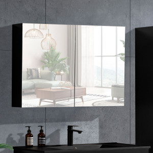 Lindadesign Speilskap 100 Cm Grå Alm