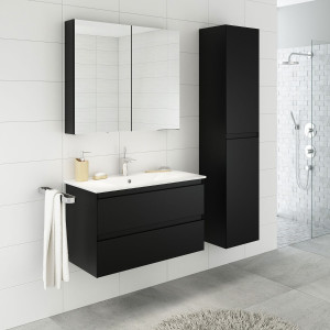 Noradesign 80 Cm Baderomsmøbel Sort Matt