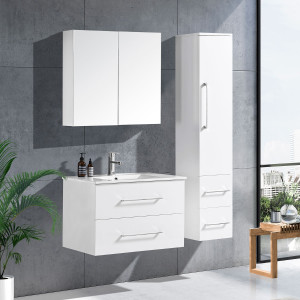 Lindadesign 80 Cm Baderomsmøbel Hvit Høyglans