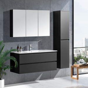 Noradesign 120 Cm Baderomsmøbel Single Grå Matt