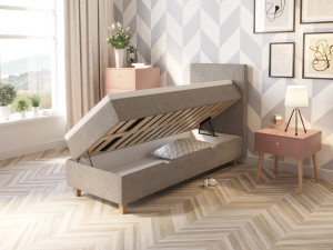 Comfort Seng Med Oppbevaring 80x200 - Beige