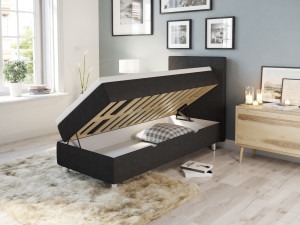 Comfort Seng Med Oppbevaring 90x200 - Antrasitt
