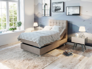 Comfort Regulerbar Seng 120x200 - Beige