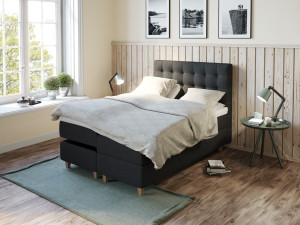 Comfort Regulerbar Seng 140x200 - Antrasitt