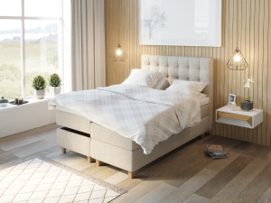 Comfort Regulerbar Seng 140x200 - Sand
