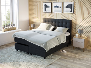 Comfort Regulerbar Seng 160x200 - Antrasitt