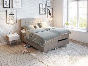 Comfort Regulerbar Seng 160x200 - Beige
