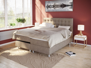 Comfort Regulerbar Seng 180x200 - Beige