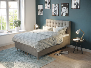 Premium Kontinentalseng 160x200 - Beige