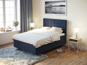 Premium Kontinentalseng 150x200 - Mørk Blå