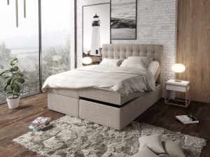 Premium Regulerbar Seng 180x200 - Beige