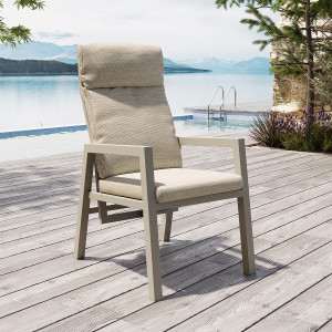 Jamaica Recliner Stol I Khaki Aluminium