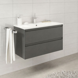Nora Lux D80 Servantskap Med Vask 80 Cm - Grå Matt