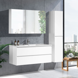 Noradesign 120 Cm Baderomsmøbel Single Hvit Matt