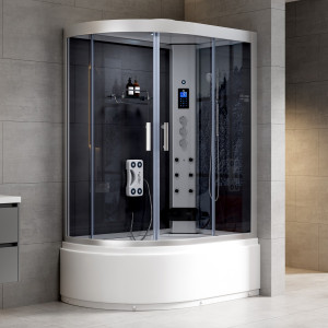 Rubin Steamdusj 130x85 9002r Grå Høyre