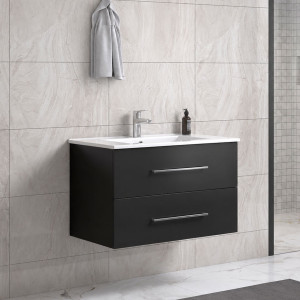 Lindadesign Servantskap Med Vask 80 Cm - Grå Matt