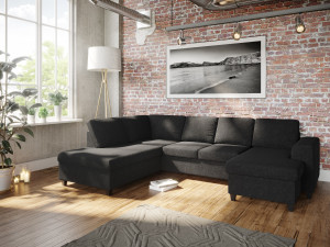 Holmsbu A3d U-Soffa Med Divaner - Antracit