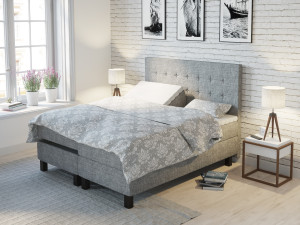 Comfort Ställbar Säng 180x200 - Ljusgrått
