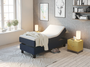 Comfort Ställbar Säng 90x200 - Mörkblå