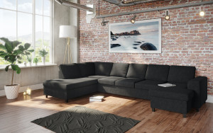 Holmsbu A4d U-Soffa Med Divaner - Antracit