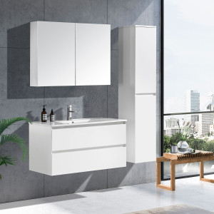 Noradesign 100 Cm Badrumsmöbel Vit Matt