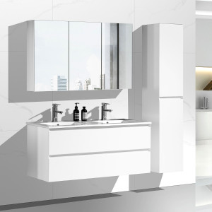 Noradesign 120 Cm Badrumsmöbel Dubbel Mattvit