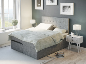 Premium Ställbar Säng 180x200 - Ljusgrått
