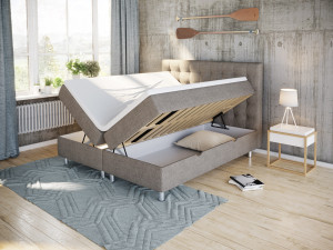 Comfort Säng Med Förvaring 180x210 Cm - Beige
