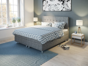 Comfort Säng Med Förvaring 180x210 Cm - Ljusgrått