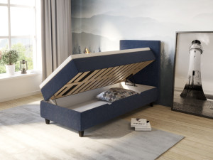 Comfort Säng Med Förvaring 90x200 Cm - Mörkblå