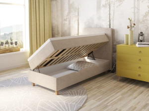 Comfort Säng Med Förvaring 90x200 Cm - Sand