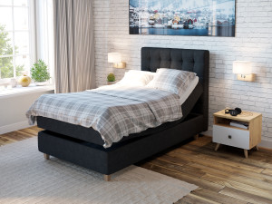 Comfort Ställbar Säng 120x200 - Antracit