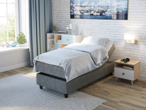 Comfort Ställbar Säng 90x200 - Ljusgrått