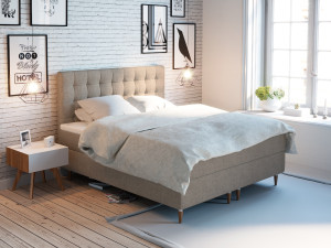 Premium Kontinentalsäng 180x200 - Beige