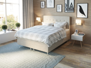 Premium Kontinentalsäng 160x200 - Sand