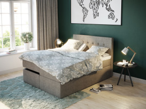 Premium Ställbar Säng 160x200 - Beige