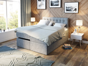 Premium Ställbar Säng 160x200 - Ljusgrått