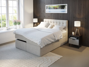 Premium Ställbar Säng 160x200 - Sand