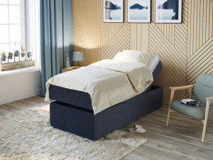 Premium Ställbar Säng 140x200 - Mörkblå